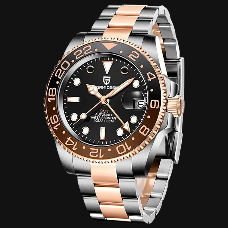 Top Brand Men Mechanical Wristwatches Luxurys Ceramic Bezel GMT Watches Automatic 100M Waterproof Watch for Men