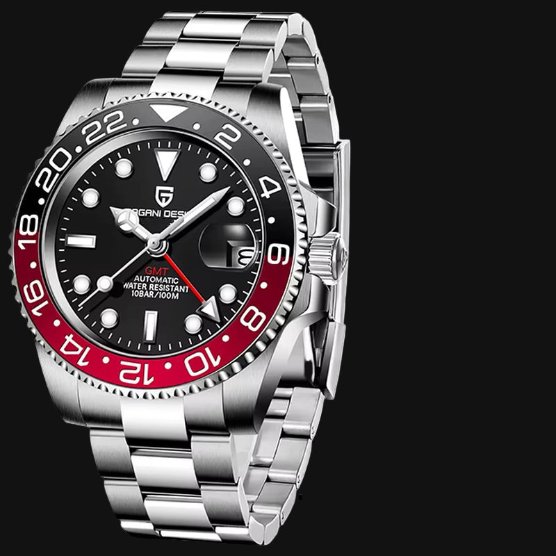 Top Brand Men Mechanical Wristwatches Luxurys Ceramic Bezel GMT Watches Automatic 100M Waterproof Watch for Men