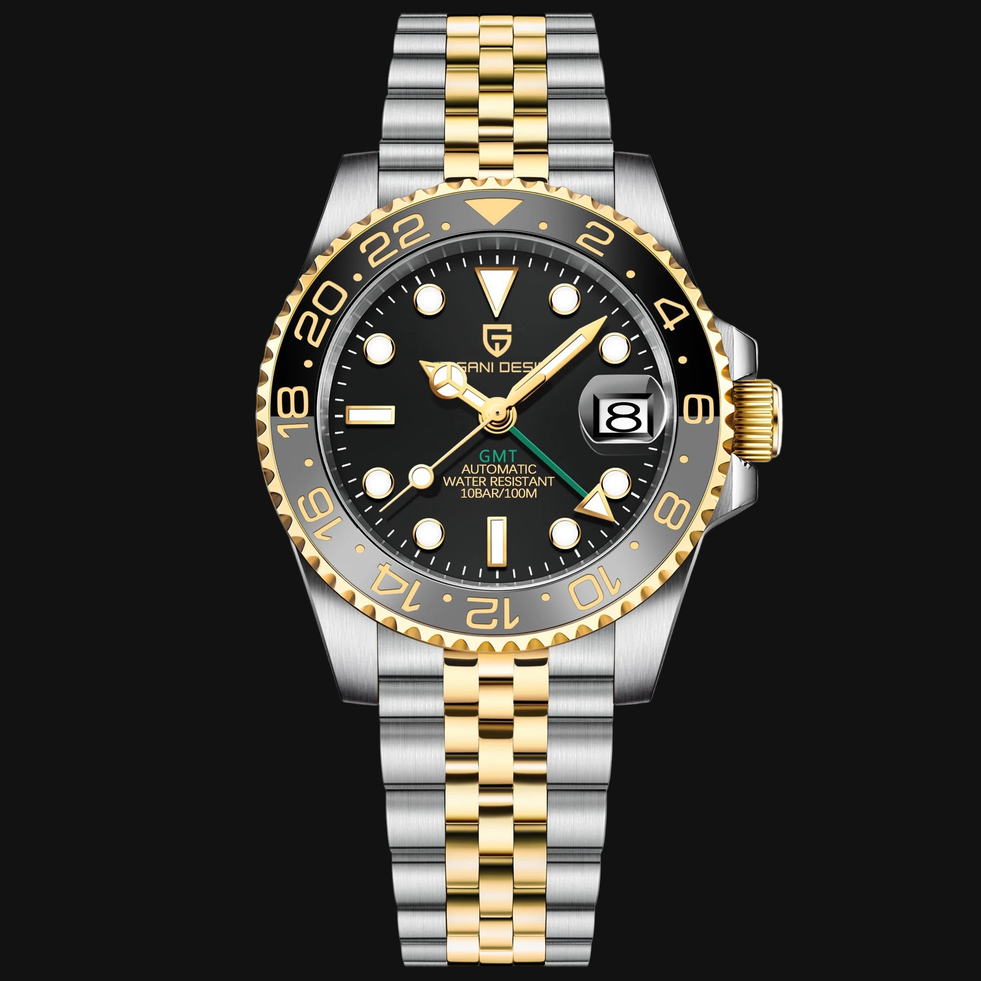 Top Brand Men Mechanical Wristwatches Luxurys Ceramic Bezel GMT Watches Automatic 100M Waterproof Watch for Men