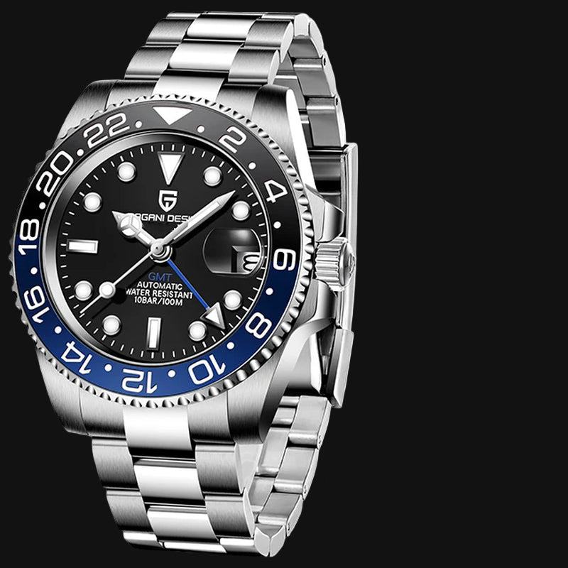 Top Brand Men Mechanical Wristwatches Luxurys Ceramic Bezel GMT Watches Automatic 100M Waterproof Watch for Men