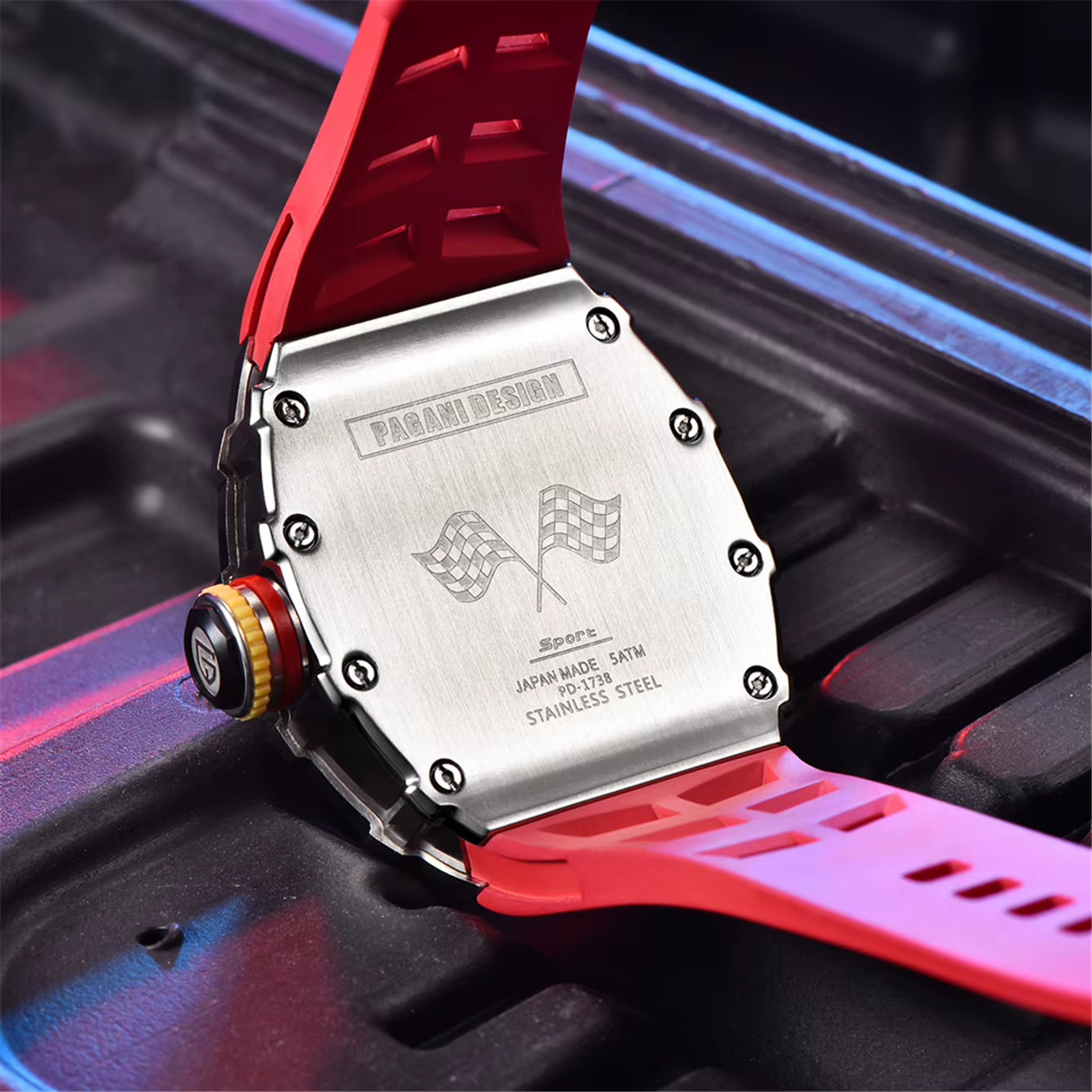 2024 Luxury Mens Quartz Watches Barrel Shape Waterproof Wrist Watch for Men VH65 Silicone Luminous Sapphire Mirror