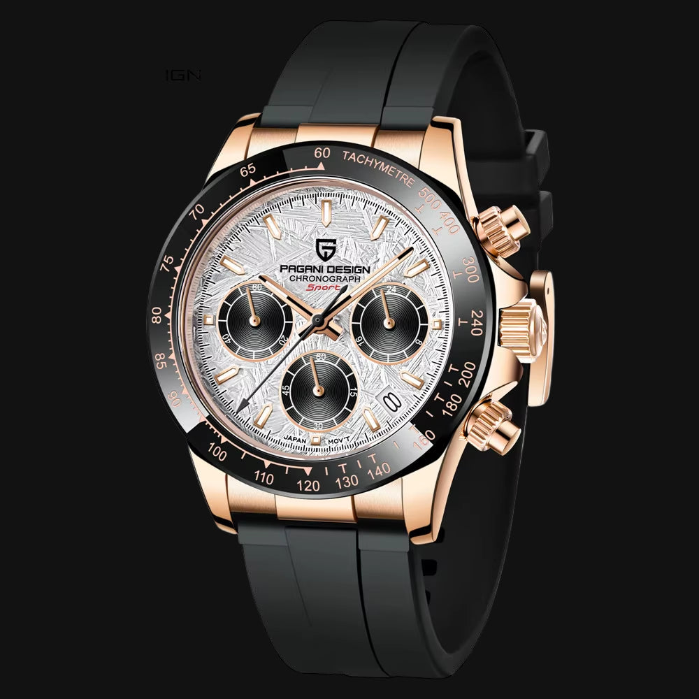 2025 NEW 1664 Meteorite Dial Men'S Watches Luxury Sapphire Quartz Watch for Men Sport Chronograph Men Reloj Hombre