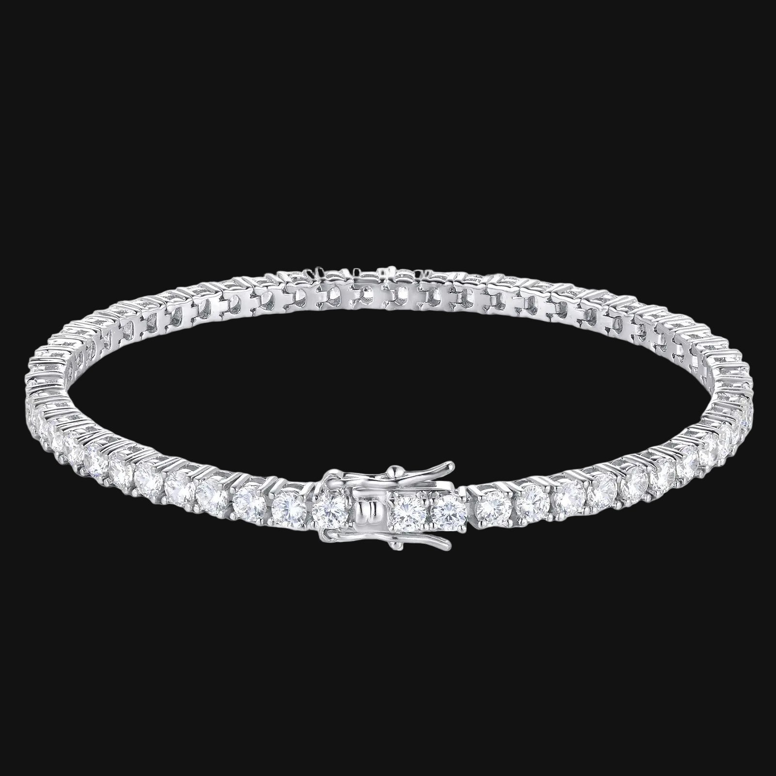 Factory Price D VVS1 Moissanite Tennis Bracelet 925 Sterling Silver Single Row Classics with GRA Bracelets for Women Man Jewelry
