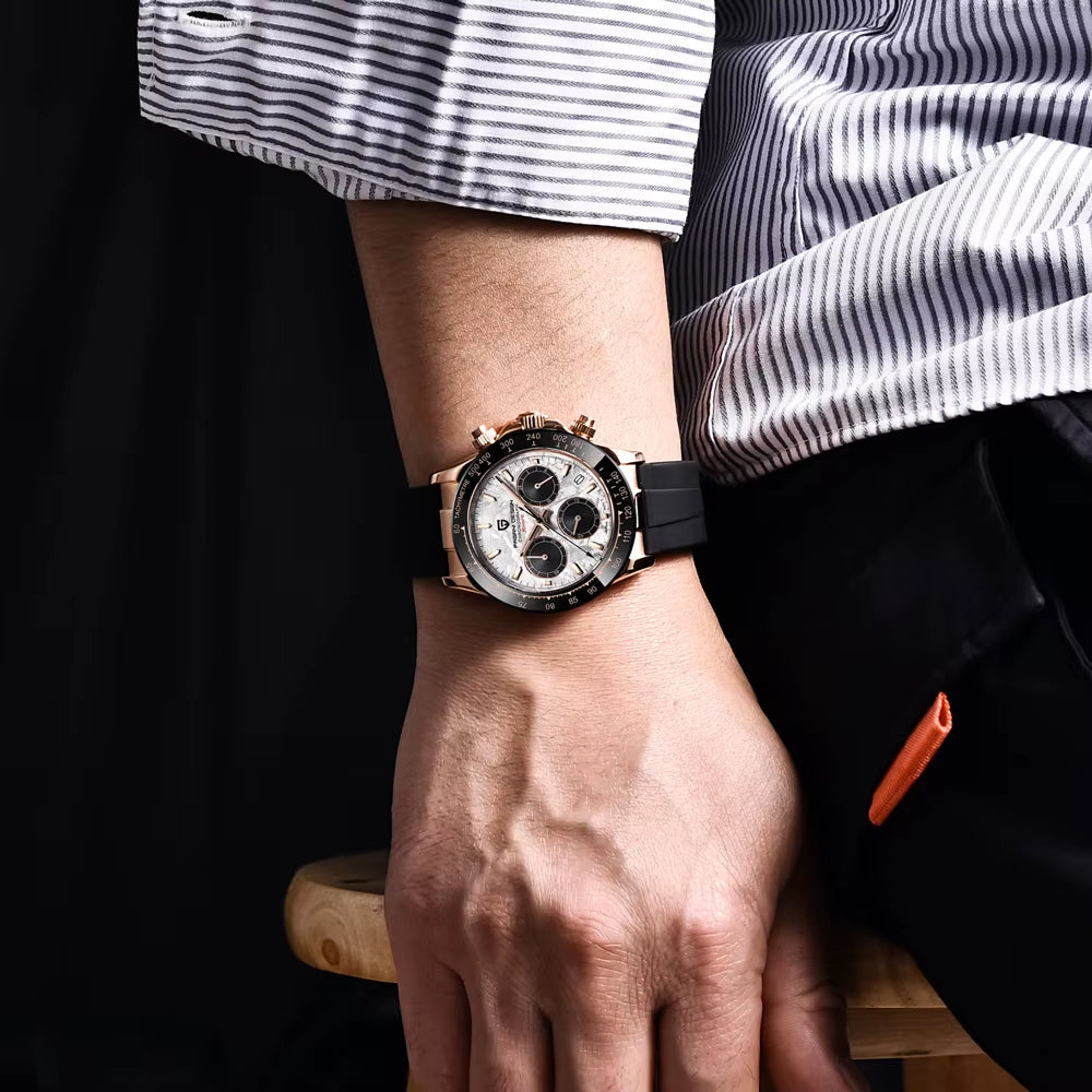 2025 NEW 1664 Meteorite Dial Men'S Watches Luxury Sapphire Quartz Watch for Men Sport Chronograph Men Reloj Hombre