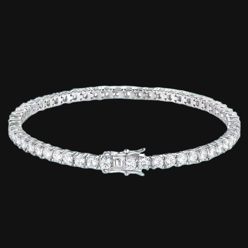Factory Price D VVS1 Moissanite Tennis Bracelet 925 Sterling Silver Single Row Classics with GRA Bracelets for Women Man Jewelry