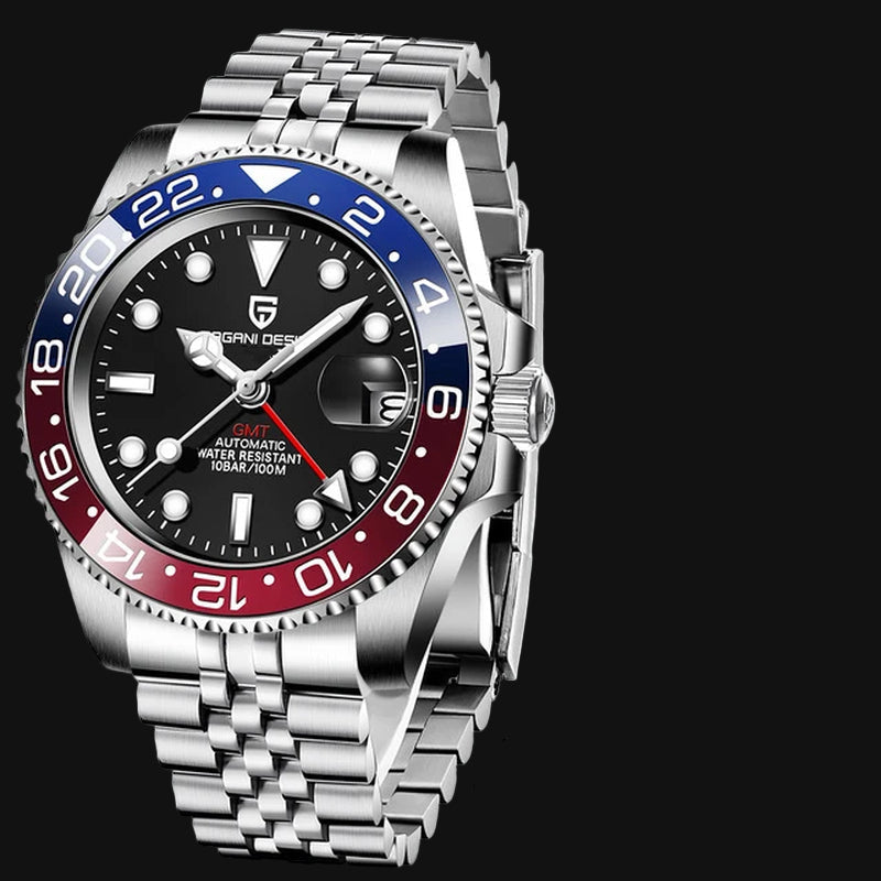 Top Brand Men Mechanical Wristwatches Luxurys Ceramic Bezel GMT Watches Automatic 100M Waterproof Watch for Men