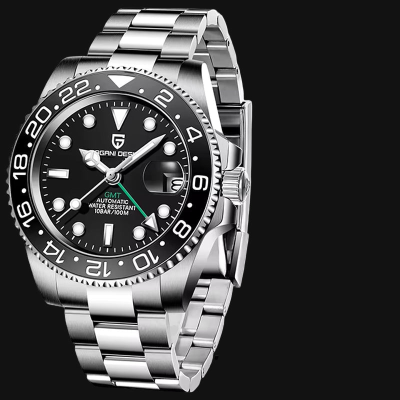 Top Brand Men Mechanical Wristwatches Luxurys Ceramic Bezel GMT Watches Automatic 100M Waterproof Watch for Men